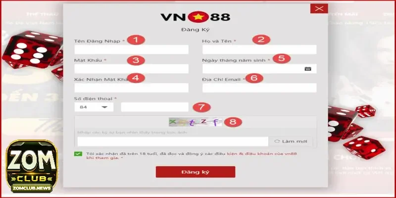 Các bước đăng ký Vn88 chuẩn xác cho newbie
